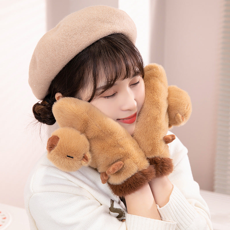 Snuggle Buddies Plush Gloves
